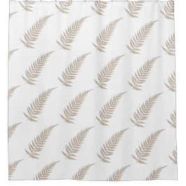 プレス植物性シダの葉 – ミックスとマッチカラー シャワーカーテン
