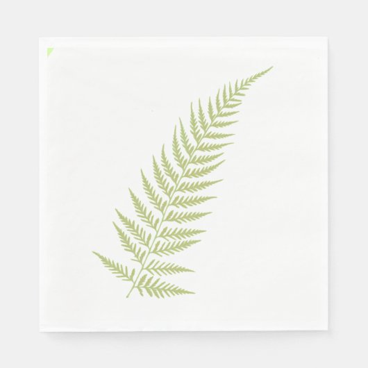 プレス植物性シダの葉 – ミックスとマッチカラー スタンダードランチョンナプキン (正面)