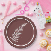 プレス植物性シダの葉 – ミックスとマッチカラー ペーパープレート (パーティー)