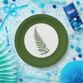 プレス植物性シダの葉 – ミックス&マッチカラー  ペーパープレート (パーティー)