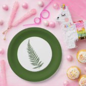 プレス植物性シダの葉 – ミックス&マッチカラー  ペーパープレート (パーティー)