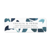 プレス植物性差出人住所ラベルウルトラマリン ラベル (正面)