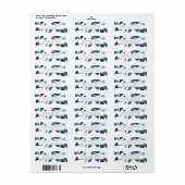 プレス植物性差出人住所ラベルウルトラマリン ラベル (フルシート)