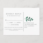 プレス植物用RSVPポストカード(食事の選択あり) インビテーションポストカード (裏面)