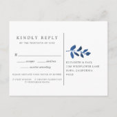 プレス植物用RSVPポストカード(食事の選択あり) インビテーションポストカード (裏面)