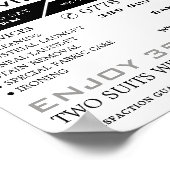 プレス済みスーツ、ドライクリーナー、クリーニング広告ズ ポスター (角)