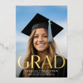 プレス箔金ゴールドGRADクラス22発表 箔招待状 (正面)