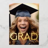 プレス箔金ゴールドGRADクラス25発表 箔招待状 (正面)