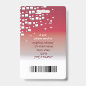 プレス識別写真ID バッジ (裏面)