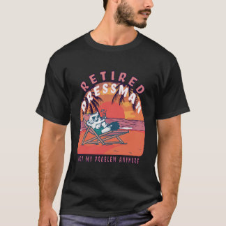 プレス退職したマンおもしろいヴィンテージ Tシャツ