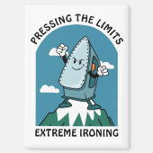 プレス限界極端アイロンおもしろいグ鉄 マグネット (正面)