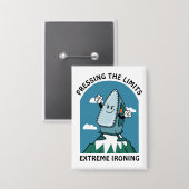 プレス限界極端アイロンおもしろいグ鉄 缶バッジ (正面/裏面)