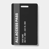 プレス オールアクセスパス 赤白黒 ID バッジ (裏面)