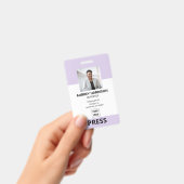 プレス シンプル コーポレート フォト ID バッジ (手持ち)