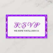 プレズゴ結婚ルフパーティーウィークエンドパープルアーガイル エンクロージャーカード (正面)