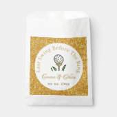 プレズゴ結婚ルフパーティーウィークエンドホワイト金ゴールドグリッター フェイバーバッグ (正面)