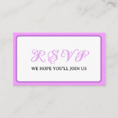 プレズゴ結婚ルフパーティーウィークエンドラベンダーパープル エンクロージャーカード (正面)