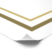 プレズゴ結婚ルフパーティー週末アクティビティホワイト金ゴールド ポスター (コーナー)