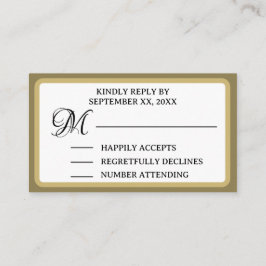 プレズゴ結婚ルフパーティー週末ホワイト金ゴールド エンクロージャーカード