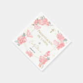 プレゼンタシオンデ3アニョスナプキンズバターフリスピンク スタンダードカクテルナプキン (角)