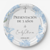 プレゼンタシオン3アニオス紙プレートバターフリス ペーパープレート (正面)