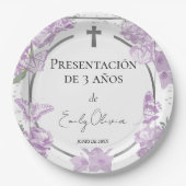 プレゼンタシオン3アニオス紙プレートバターフリス ペーパープレート (正面)