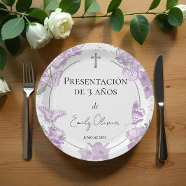 プレゼンタシオン3アニオス紙プレートバターフリス ペーパープレート