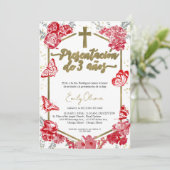 プレゼンタシオン3アニョスペインの招待状蝶 招待状 (スタンド正面)