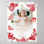 プレゼンタシオン3アニョス写真ウェルカムサインバターフリス ポスター (正面)