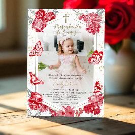 プレゼンタシオン3アニョス写真招待状蝶 招待状