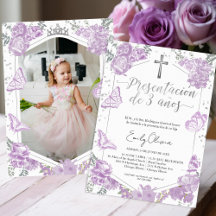 プレゼンタシオン3アニョス写真招待状蝶