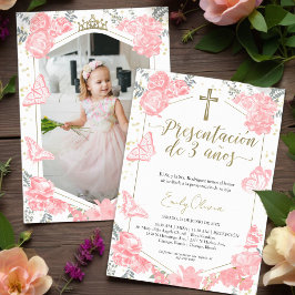 プレゼンタシオン3アニョス写真招待状蝶 招待状