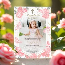 プレゼンタシオン3アニョス写真招待状蝶