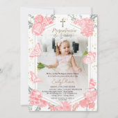 プレゼンタシオン3アニョス写真招待状蝶 招待状 (正面)