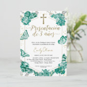 プレゼンタシオン3アニョス写真招待状蝶 招待状 (スタンド正面)