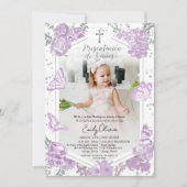 プレゼンタシオン3アニョス写真招待状蝶 招待状 (正面)