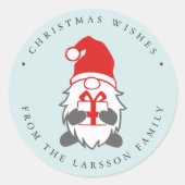 プレゼントおもしろいとサンタハットミントの格言 ラウンドシール (正面)