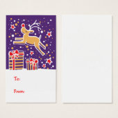 プレゼントからクリスマスプレゼントラベルカード (正面&裏面)