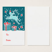 プレゼントからクリスマスプレゼントラベルカード (正面&裏面)