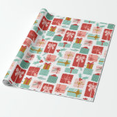 プレゼントかわいらしホリデーラッピング紙 ラッピングペーパー (アンロールド)