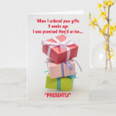 プレゼントが届く…今すぐ カード (黄色い花)