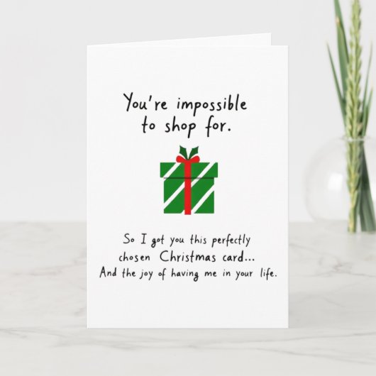 プレゼントが選べない人のためのクリスマスカード カード (正面)