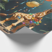 プレゼントでキリンを笑う |折り返し紙 ラッピングペーパー (角)