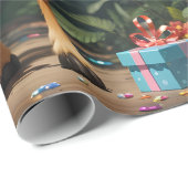 プレゼントでキリンを笑う |折り返し紙 ラッピングペーパー (ロールコーナー)