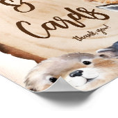 プレゼントとカードかわいい赤ちゃんシャワーのサイン ポスター (角)