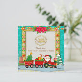 プレゼントとクリスマスツリーを乗せた汽車のサンタクロース (スタンド正面)