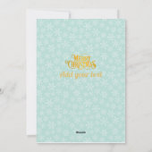 プレゼントとクリスマスツリーを持ったサンタクロースが電車に乗ってやってくる シーズンカード (裏面)