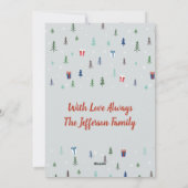 プレゼントと木と雪のクリスマスフォレスト シーズンカード (裏面)