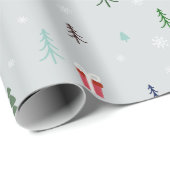 プレゼントと木と雪のクリスマスフォレスト ラッピングペーパー (ロールコーナー)