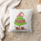 プレゼントと猫とクリスマスツリー クッション (ブランケット)